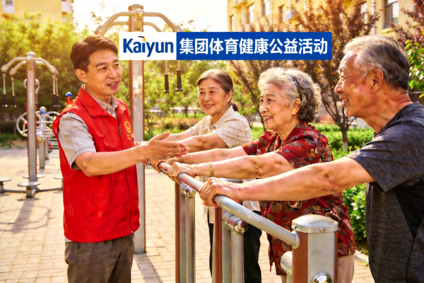 Kaiyun集团体育健康公益活动 - 志愿者在社区指导居民科学健身